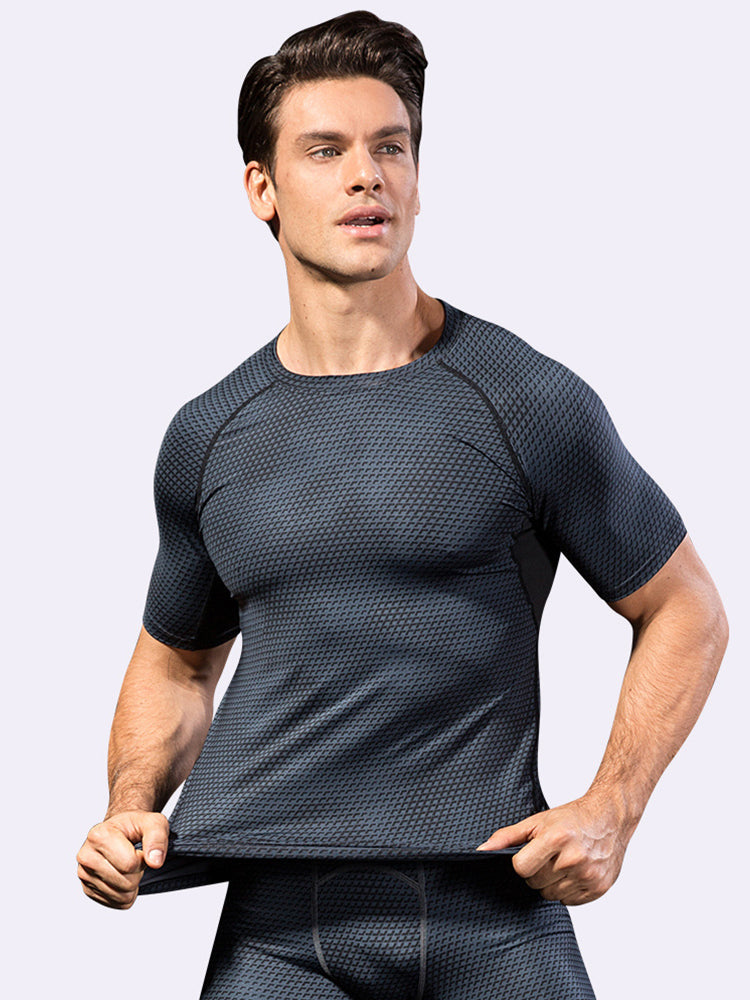 Men's Fitness Running Moisture-Wicking & Quick-Dry Fabric Activewear Tops & Tights | dmunderwear detail image 15