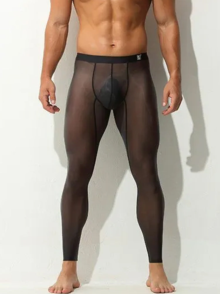 Men's Ice Silk Full Transparent Sexy Fitness Pants Sports Tights | dmunderwear variant image