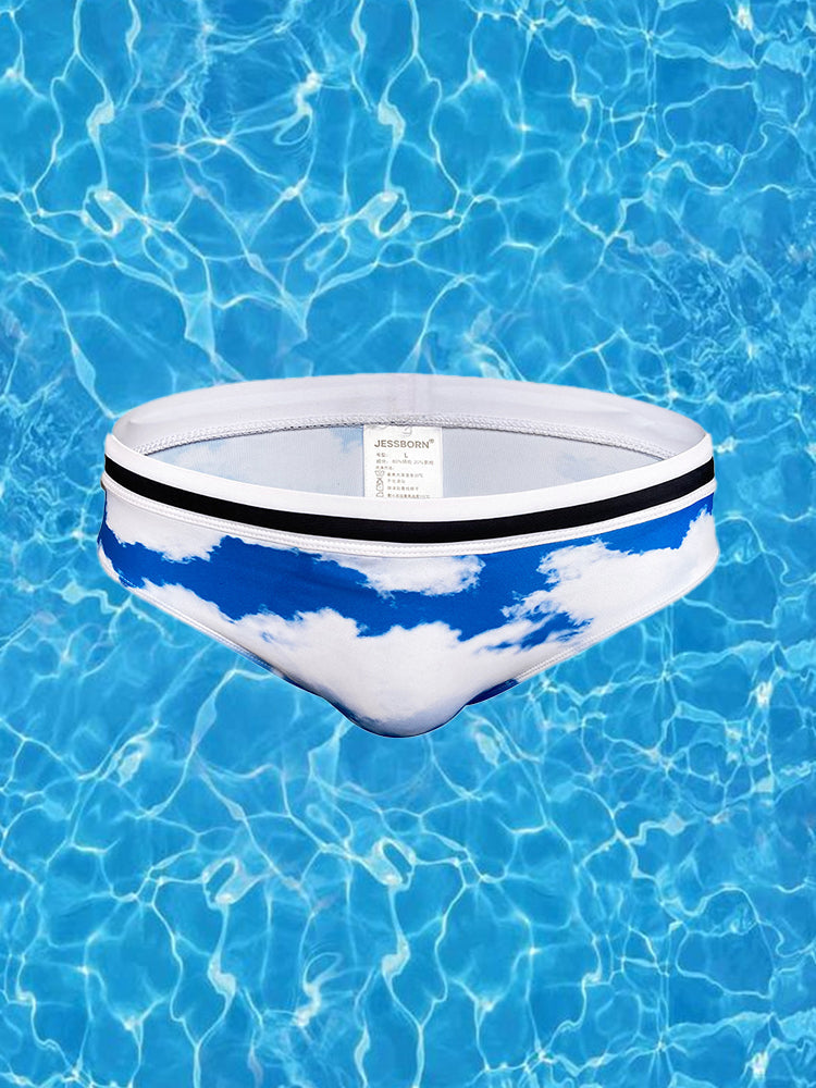 Men's Low-Rise Casual Holiday Swim Briefs | dmunderwear detail image 1