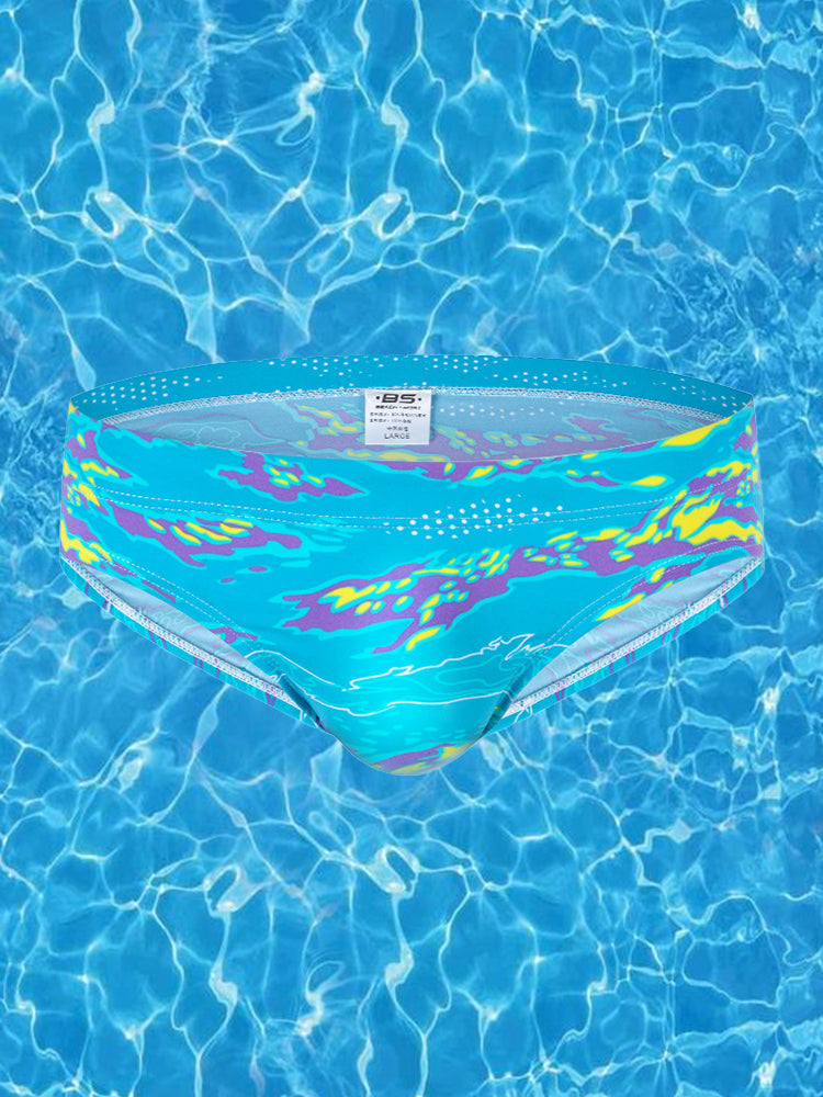 Men's Low-Rise Printed Casual Swim Brief | dmunderwear detail image 1