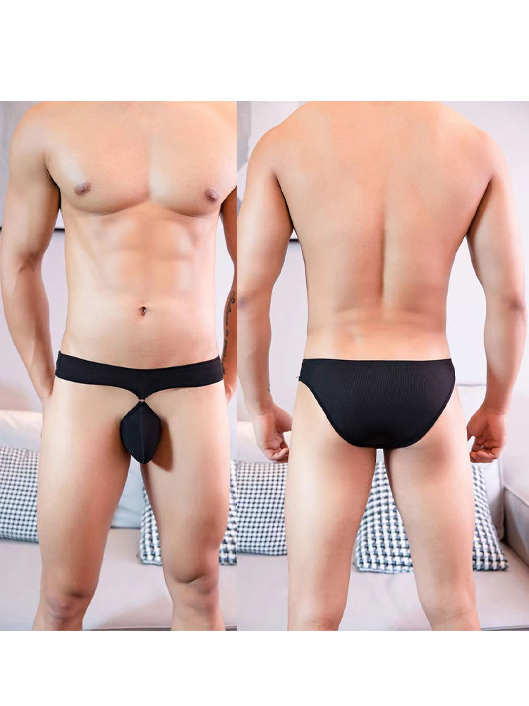 Men's Low Rise Sexy Hollow Pocket Briefs | dmunderwear detail image 6