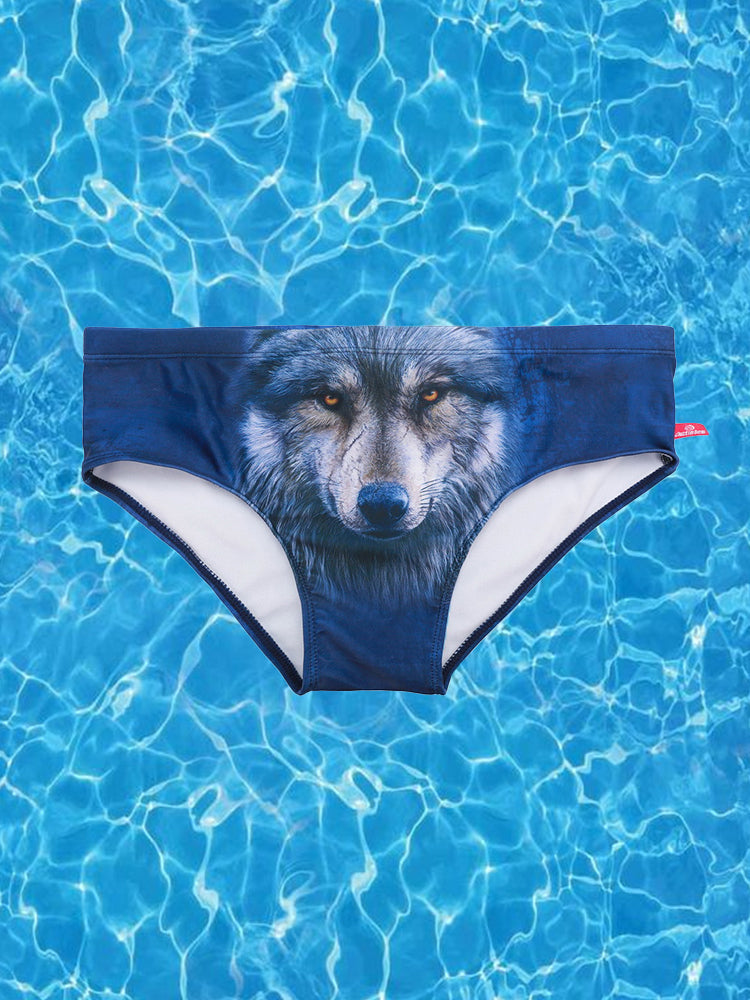 Men's Low-Rise Sexy Stylish Print Swim Briefs | dmunderwear detail image 1