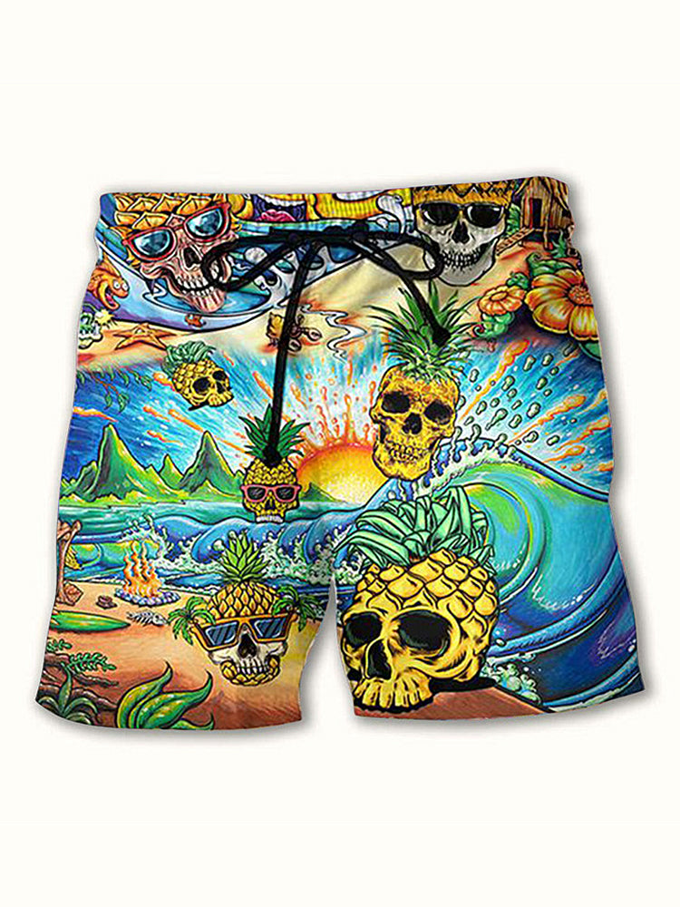Men's Moisture-Wicking Bold Prints Sporty Cut Board Shorts | dmunderwear variant image