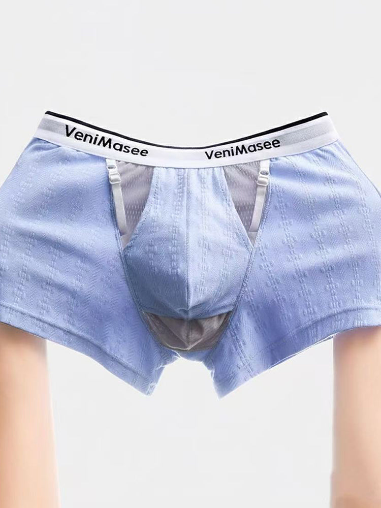 Men's Premium Soft Cotton Pouch Comfort & Breathability Lift System Trunks | dmunderwear detail image 1