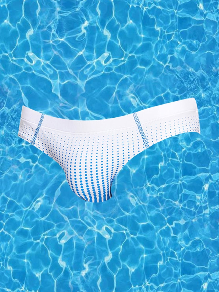 Men's Quick-Dry Full Coverage Low-Rise Swim Briefs | dmunderwear detail image 1