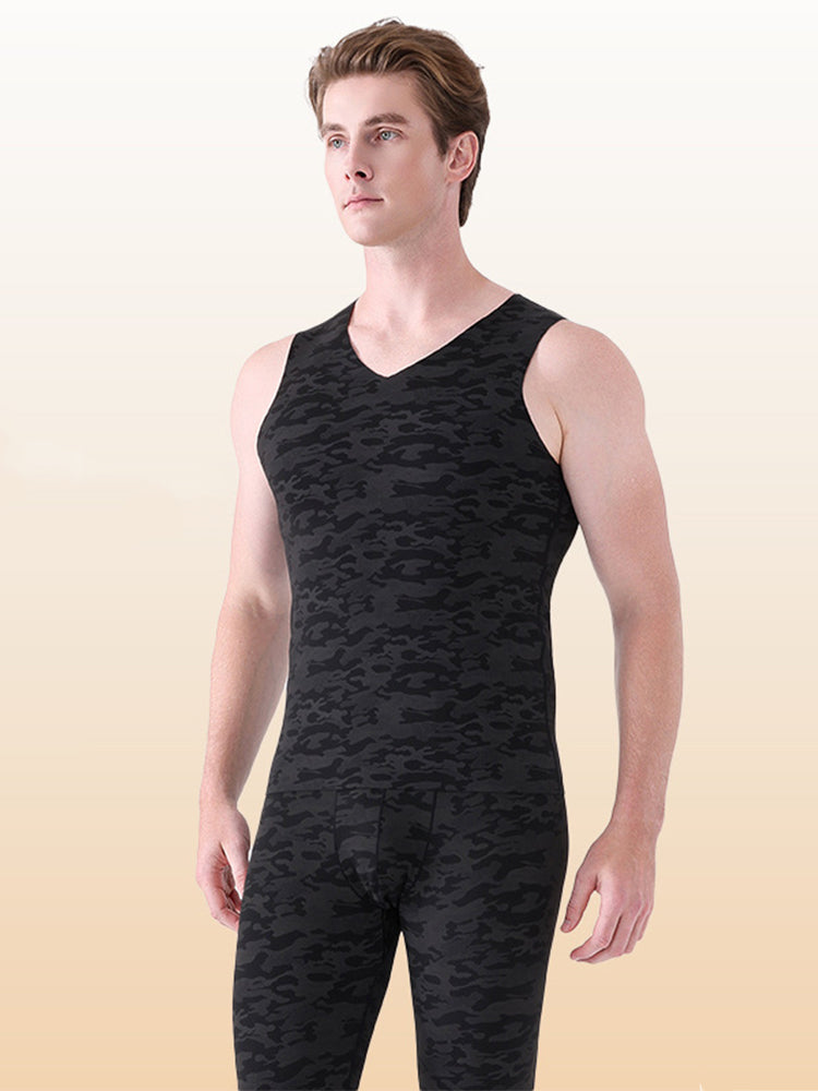 Men's Seamless Comfort Everyday Essential Odor-Control Warm Thermal Sets | dmunderwear detail image 1