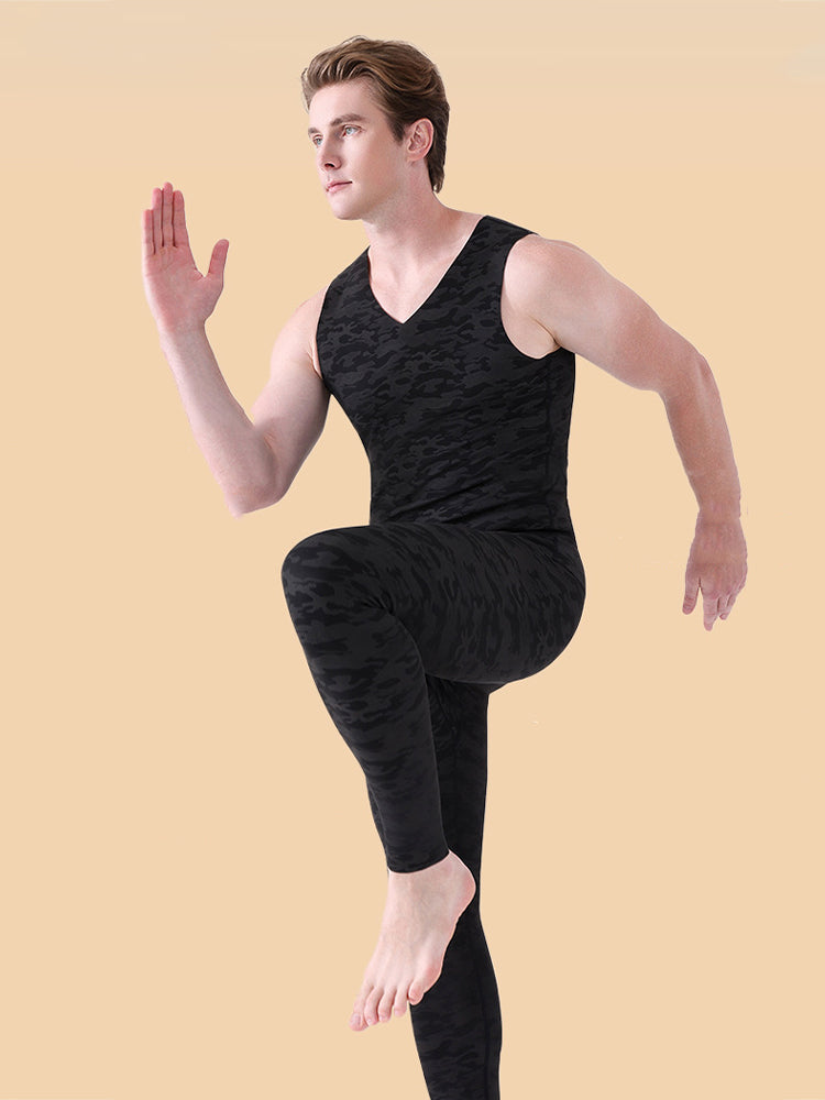 Men's Seamless Comfort Everyday Essential Odor-Control Warm Thermal Sets | dmunderwear detail image 11