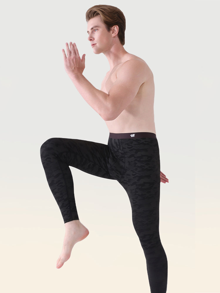 Men's Seamless Comfort Everyday Essential Odor-Control Warm Thermal Sets | dmunderwear detail image 12