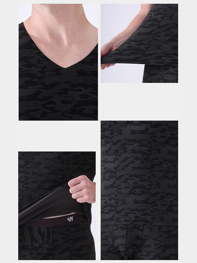 Men's Seamless Comfort Everyday Essential Odor-Control Warm Thermal Sets | dmunderwear detail image 15