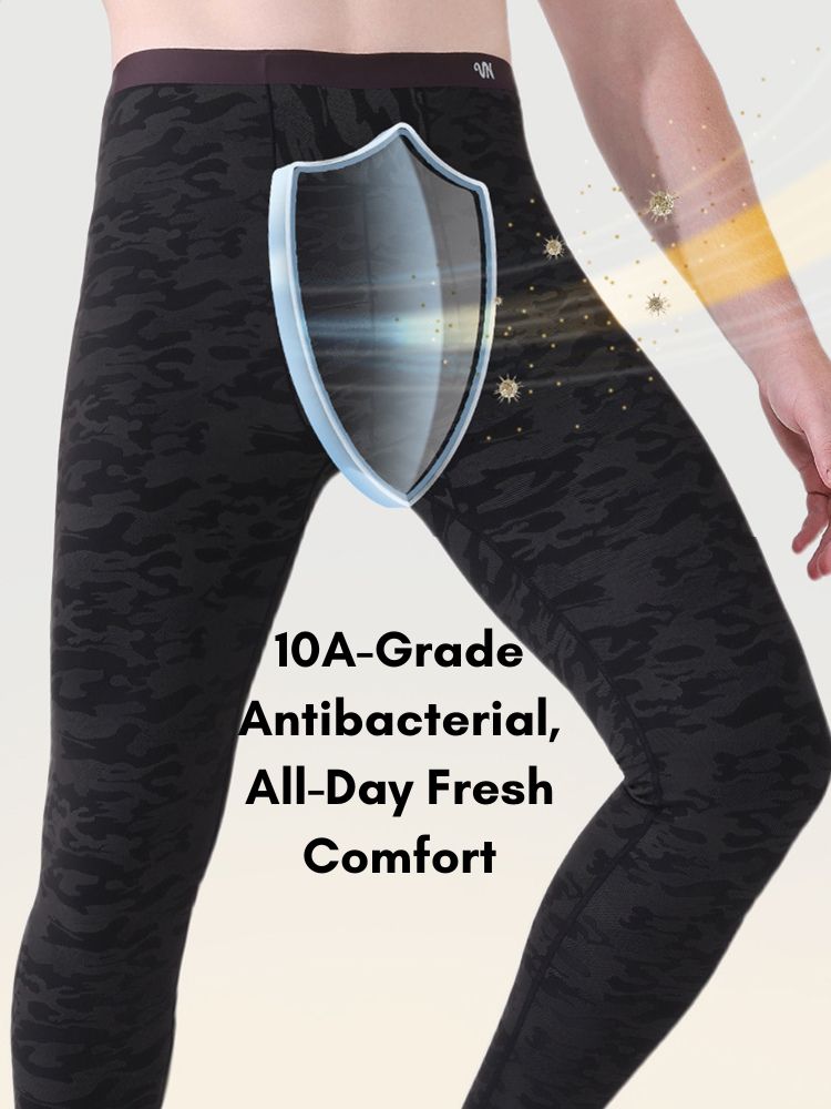 Men's Seamless Comfort Everyday Essential Odor-Control Warm Thermal Sets | dmunderwear detail image 5