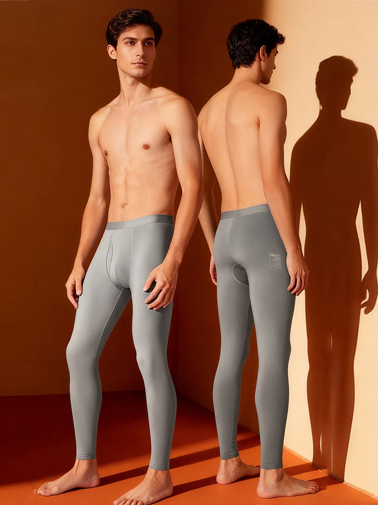 Men's Seamless Premium Cotton Smooth Sleep-Ready Thermal Bottoms | dmunderwear detail image 1