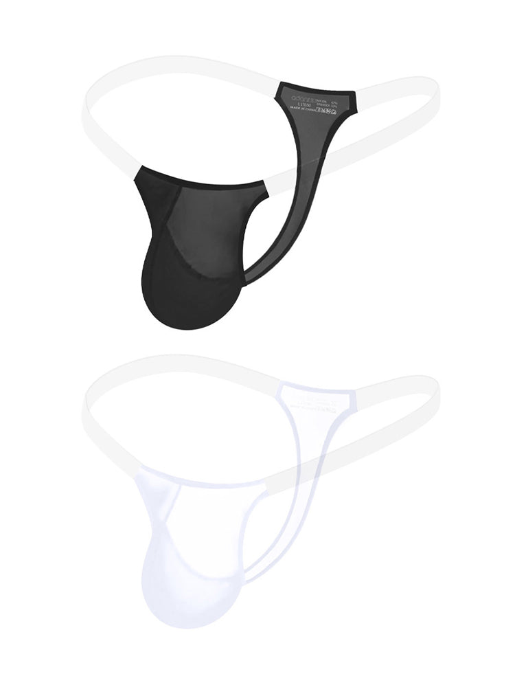 2 Pack Men's Sexy Seamless Semi-Transparent Thong & Strings | dmunderwear variant image