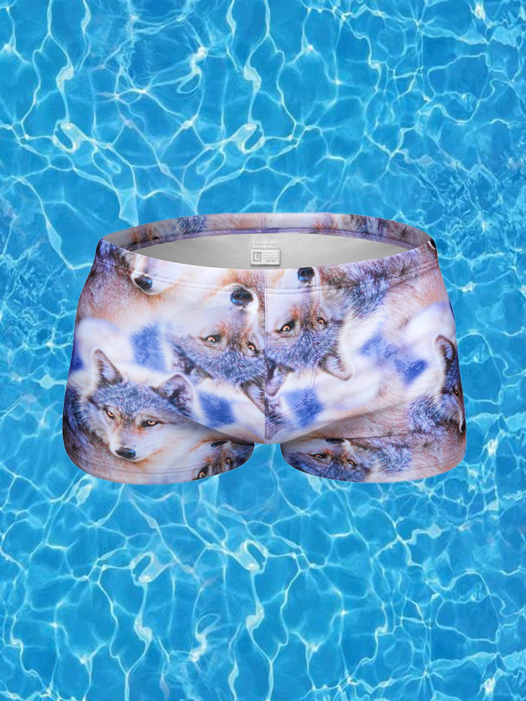 Men's Sexy Trendy Back Pocket Swim Trunks | dmunderwear detail image 1