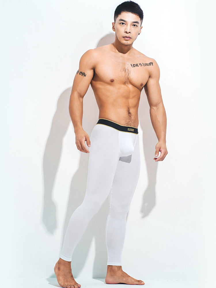 Men's Sleep-Ready Ultra-Soft Thin Modal Stretchy Thermal Bottoms | dmunderwear detail image 1