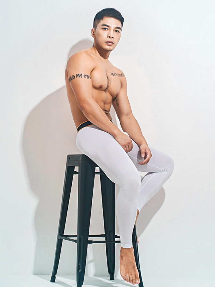 Men's Sleep-Ready Ultra-Soft Thin Modal Stretchy Thermal Bottoms | dmunderwear detail image 7