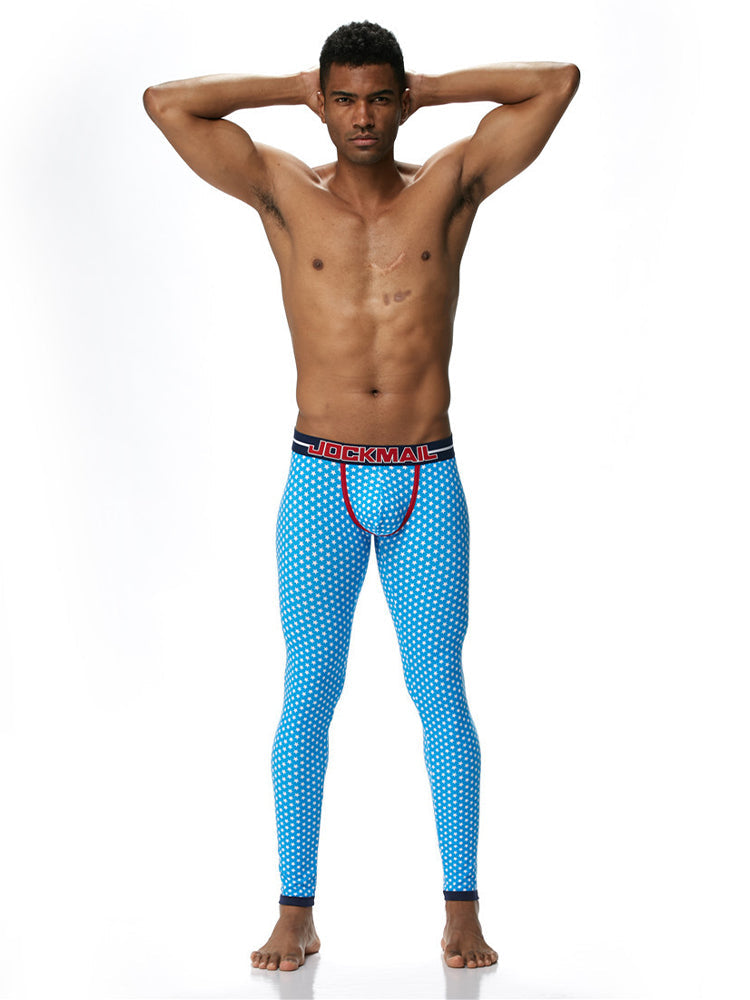 Men's Star Print Cotton Thermal Pants | dmunderwear detail image 1