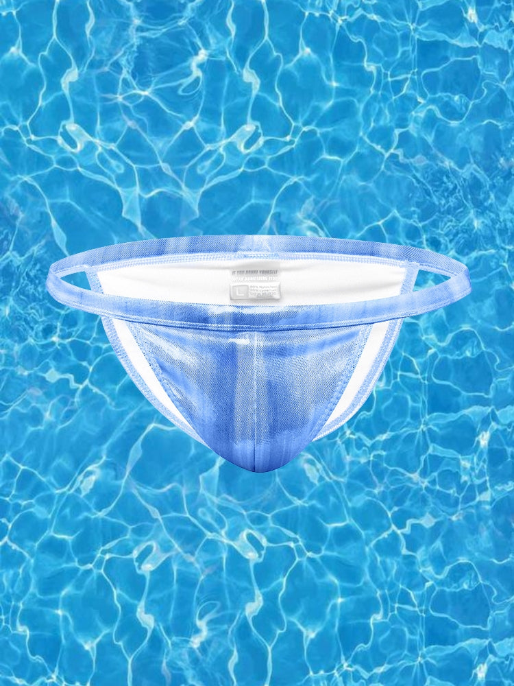 Men's Supportive Fit Lightweight & Airy Low-Rise Swim Briefs | dmunderwear detail image 1