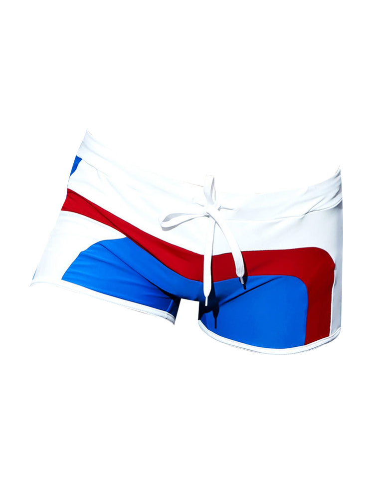 Men's Trendy Color-Block Beach Swim Shorts & Trunks | dmunderwear variant image