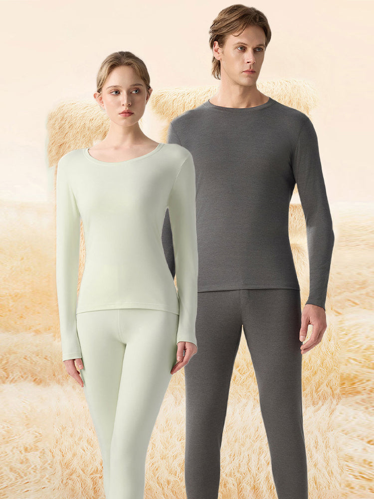 Men's Ultra-Soft Modal Second-Skin Warm-Touch Solid Color Cozy Thermal Sets | dmunderwear detail image 3
