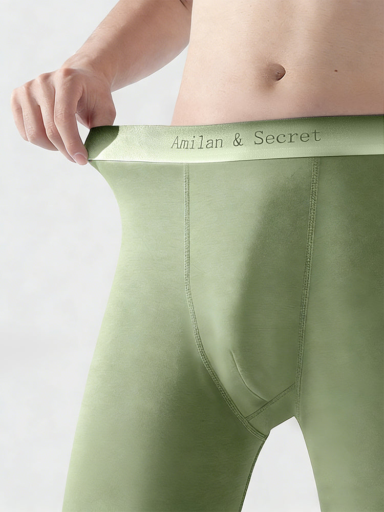 Men's Ultra-Soft Modal Sleep-Ready Essential Stretchy Thermal Bottoms | dmunderwear detail image 9
