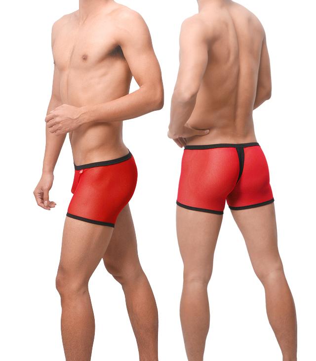 ORVLS Mesh Faux Thong Boxer Briefs | dmunderwear detail image 8