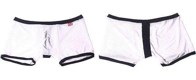 ORVLS Mesh Faux Thong Boxer Briefs | dmunderwear detail image 9
