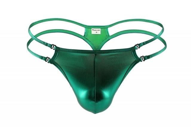 Metallic Double Strap Thong | dmunderwear variant image
