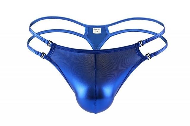 Metallic Double Strap Thong | dmunderwear detail image 4