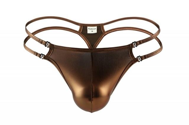 Metallic Double Strap Thong | dmunderwear detail image 5