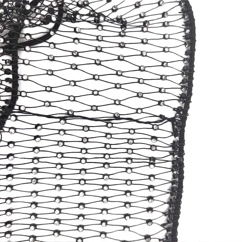 Metallic Glitter Fishnet Tank top | dmunderwear detail image 8