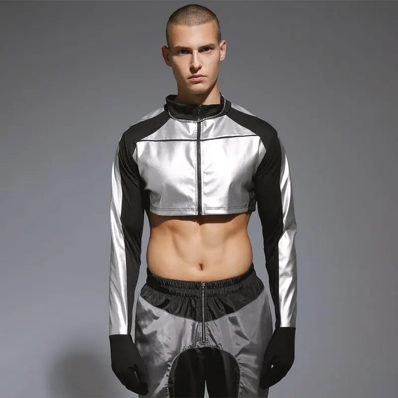 ORVLS Metallic Gloved Crop Top | dmunderwear detail image 1