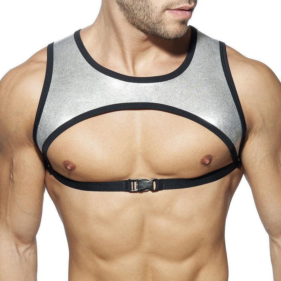 Metallic Pec Harness | dmunderwear detail image 3
