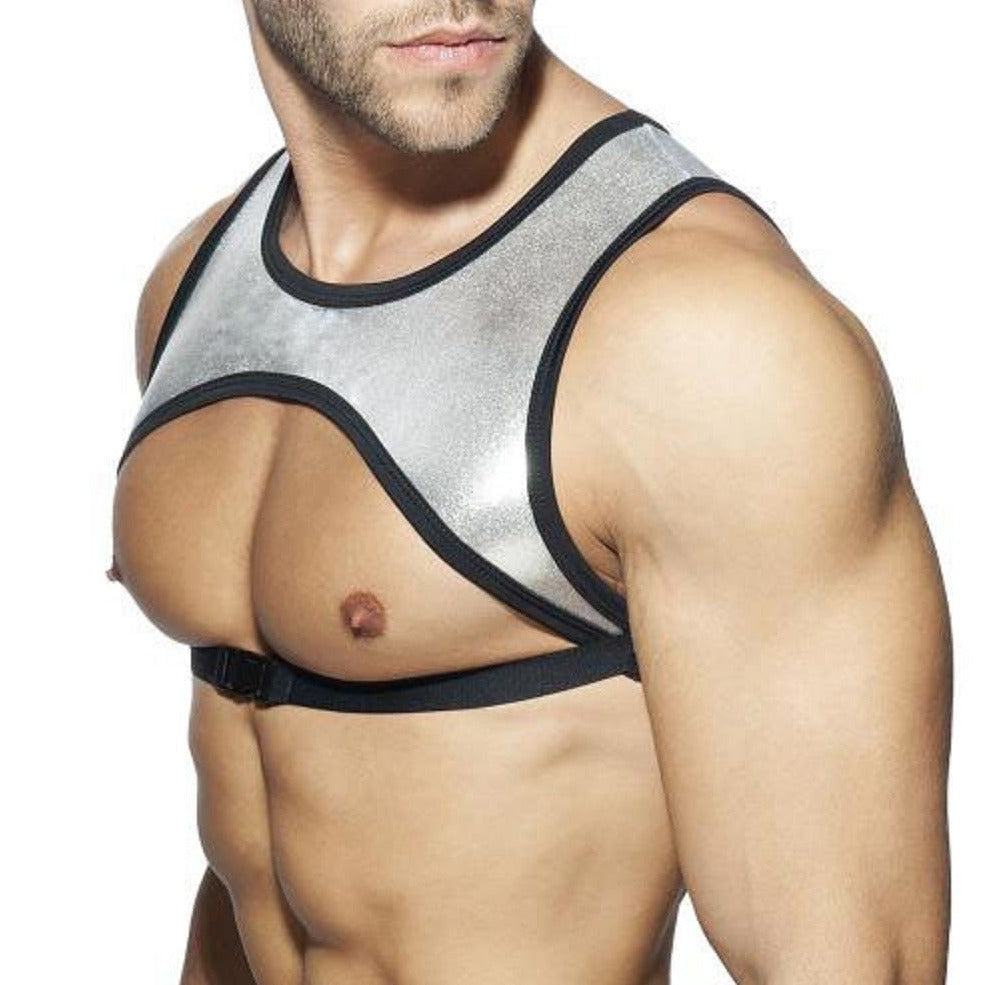 Metallic Pec Harness | dmunderwear detail image 8