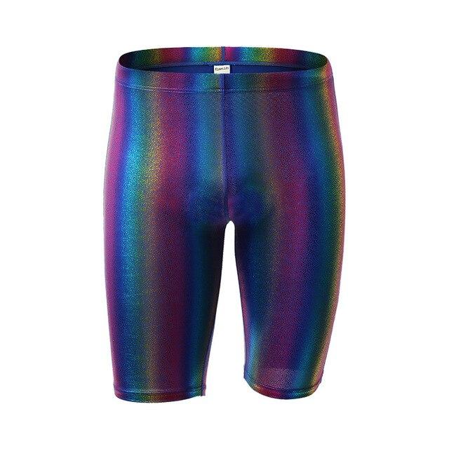 ORVLS Metallic Rainbow Capri Shorts | dmunderwear detail image 3