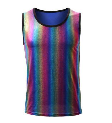 Metallic Rainbow Tanktop + Boxers | dmunderwear detail image 13
