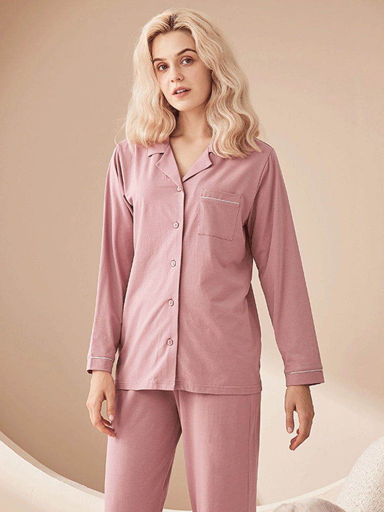 Modal Cotton Comfortable Couple Pajamas Set | dmunderwear detail image 17