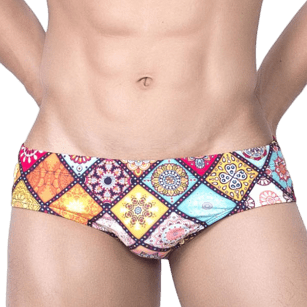 Mosaic Swim Briefs | dmunderwear detail image 1