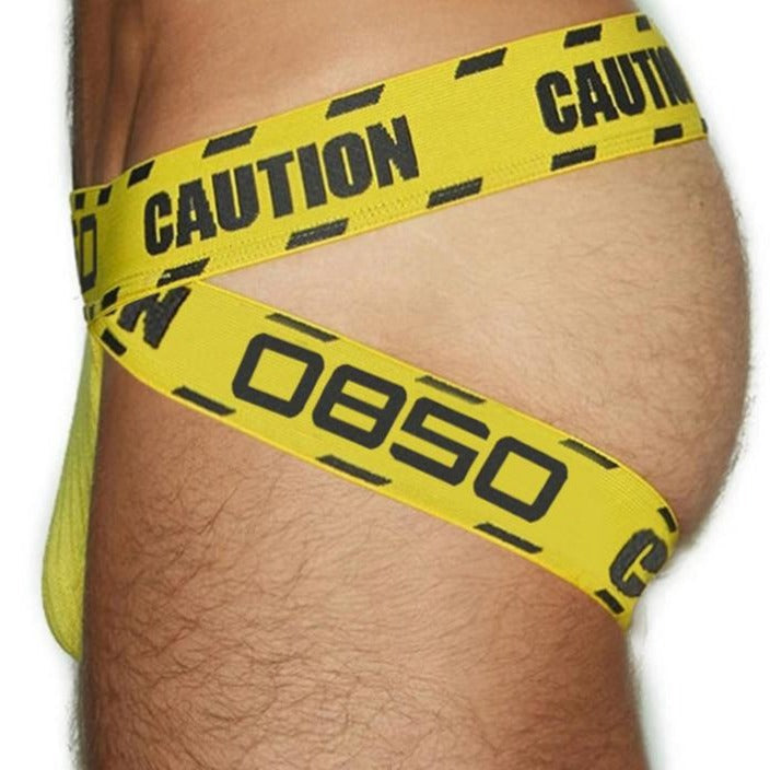 OBSO Caution Jockstrap | dmunderwear detail image 1