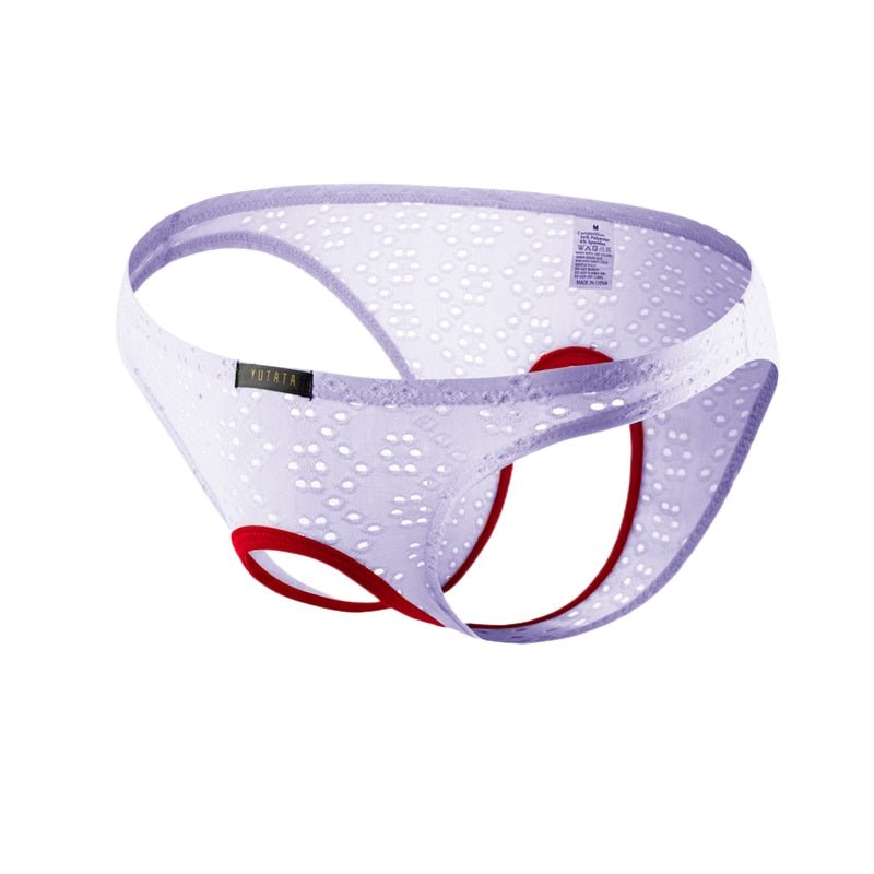 Peek-a-boo No Crotch Mesh Briefs | dmunderwear detail image 2
