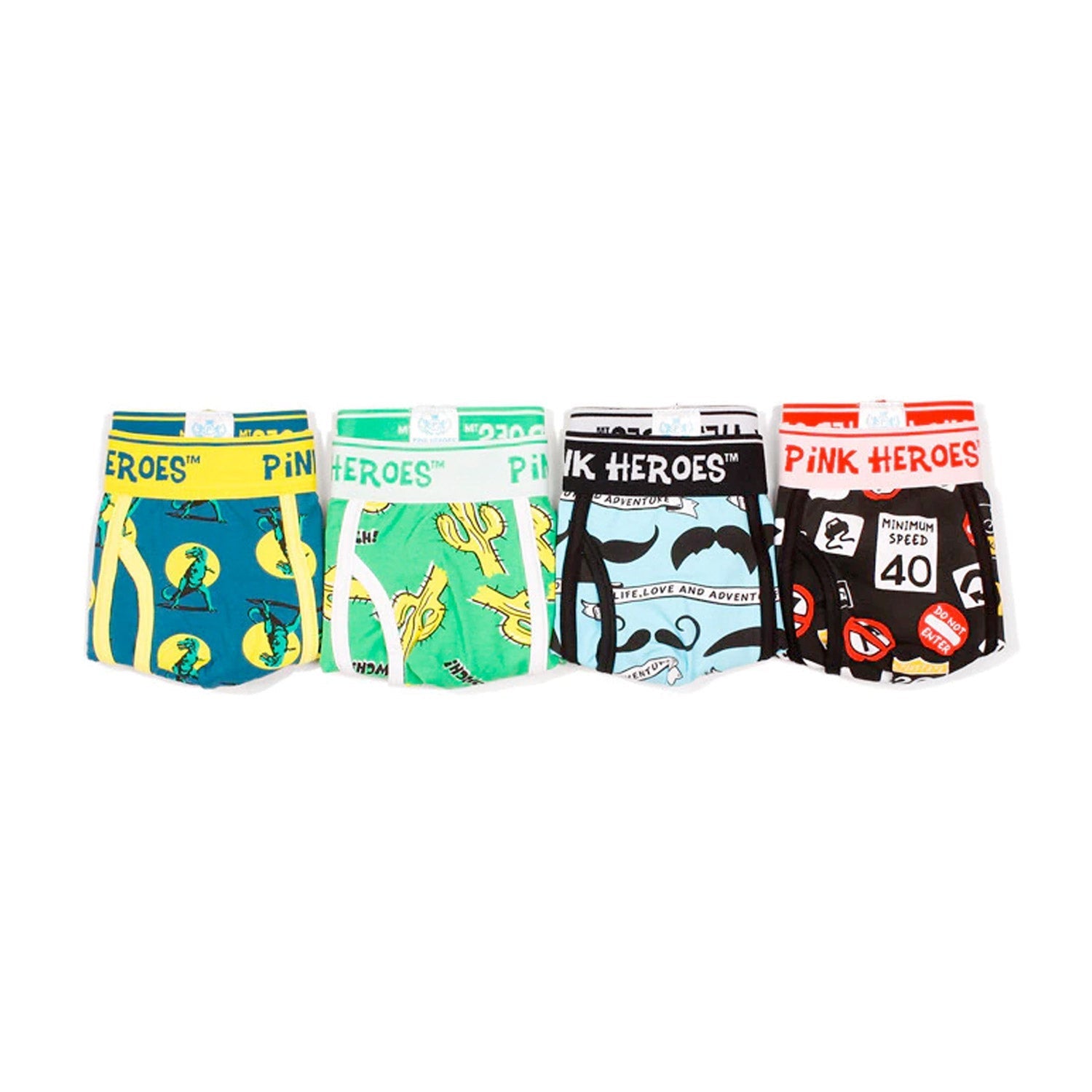 Pink Hero Infographic Boxers 4-Pack | dmunderwear detail image 4