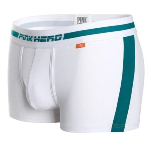 Pink Hero Solid Stripe Boxer Briefs | dmunderwear detail image 1