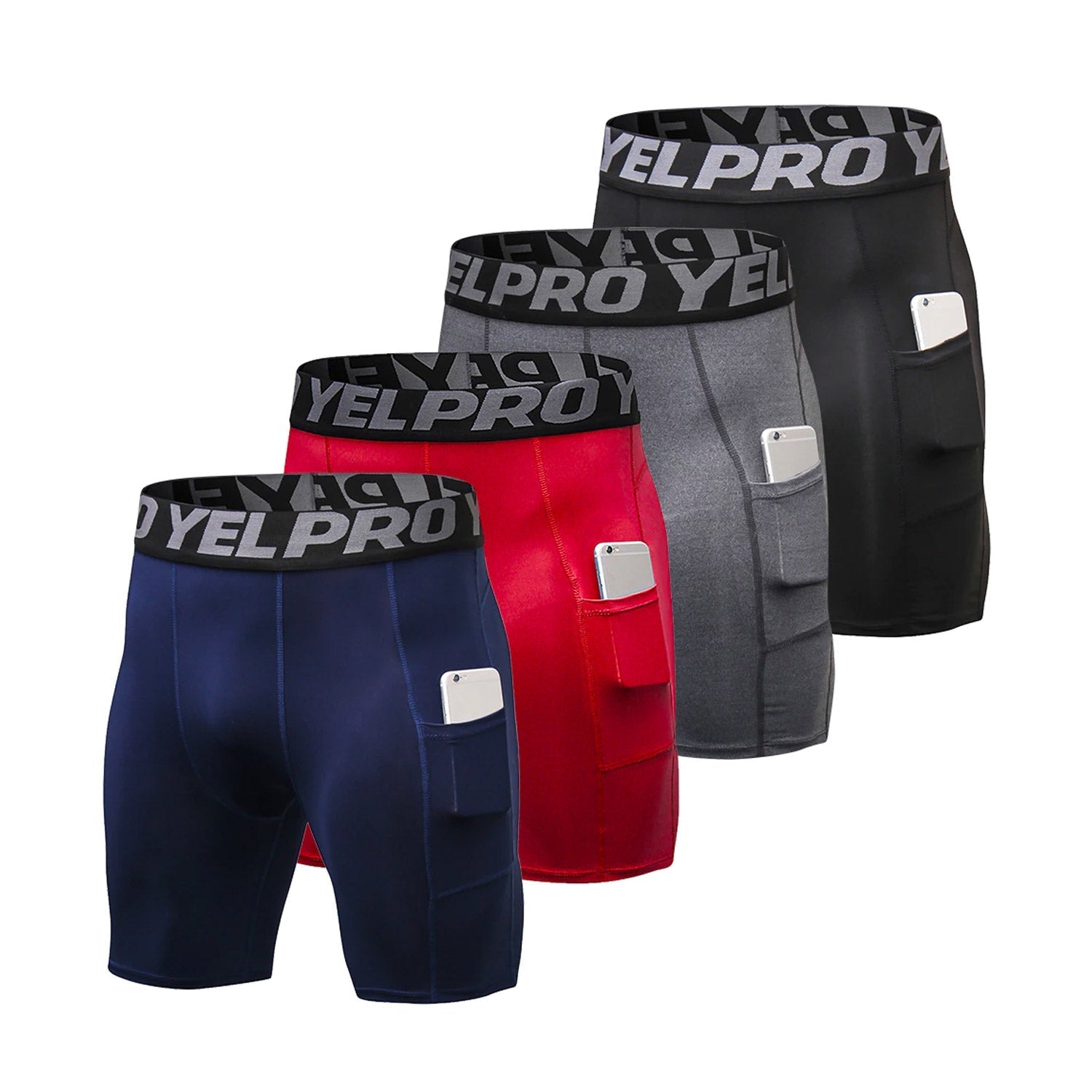 Pocketed Compression Pants 4-Pack | dmunderwear variant image