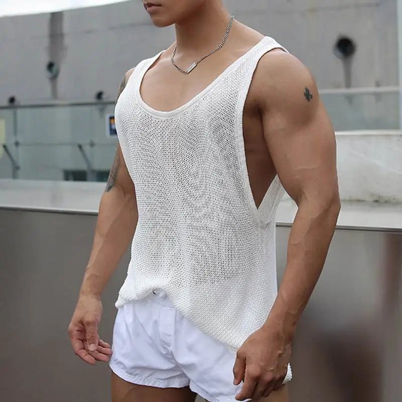Powder Mesh Muscle Shirt | dmunderwear variant image