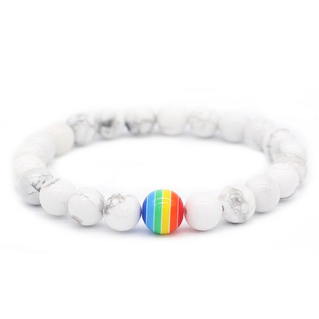 Pride Stone Bead Bracelet | dmunderwear detail image 5