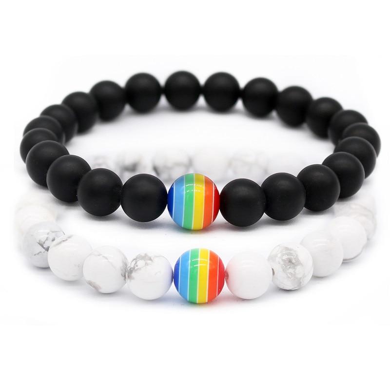 ORVLS Pride Stone Bead Bracelet | dmunderwear detail image 1
