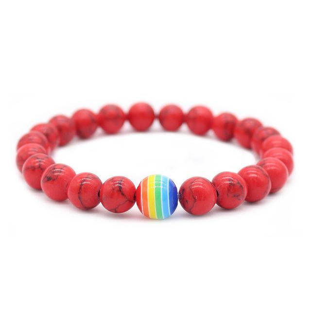 ORVLS Pride Stone Bead Bracelet | dmunderwear detail image 3