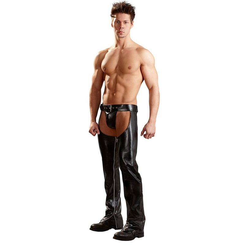 PU Leather Assless Chaps For Men | dmunderwear product image 2