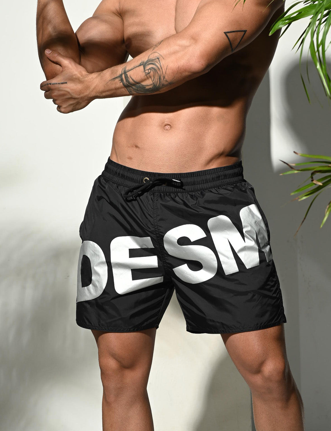 Quick-Dry Big Letters Shorts B3106 | dmunderwear detail image 1