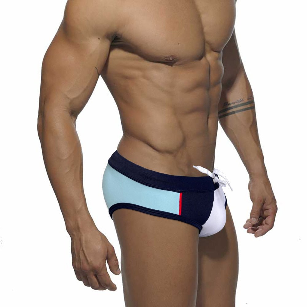 Racing Stripe Bowtie Swim Briefs | dmunderwear variant image