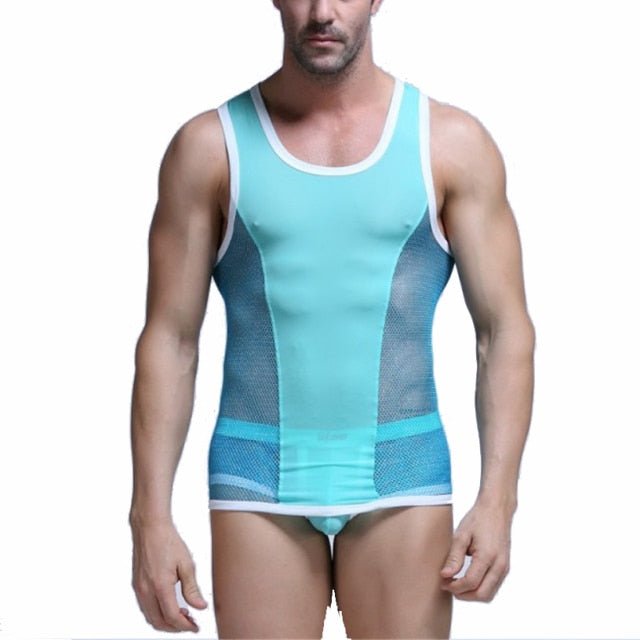 Racing Stripe Mesh Tanktop + Boxer Briefs | dmunderwear detail image 20